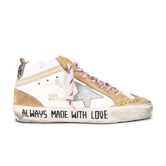 Golden Goose Midstar Sneaker- white/sand/silver/cream - Picture 2 of 8